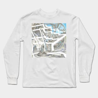 geisel library art architecture vector glitch collage Long Sleeve T-Shirt